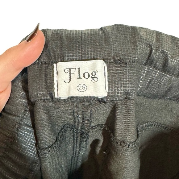 Bevy Flog Shely High Waisted Black Original Grid Mini Check Drawstring Pants - Picture 11 of 13